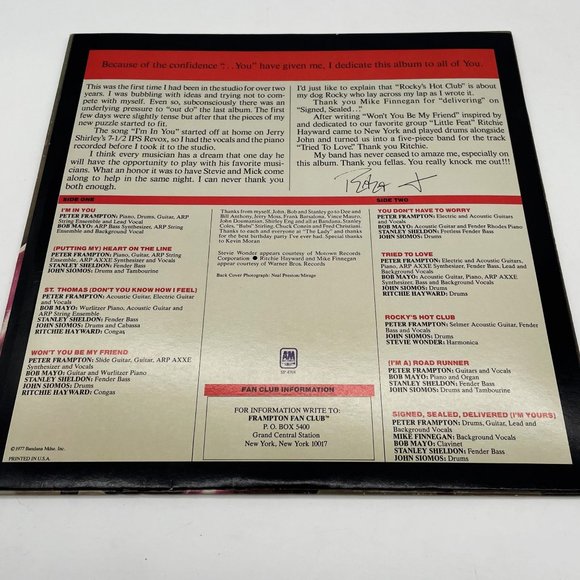 Vtg Peter Frampton I'm in You Vinyl Album LP Double Record Classic Rock SP-4704 - Picture 4 of 8